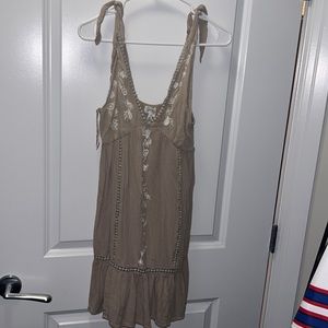 Tan mini summer dress